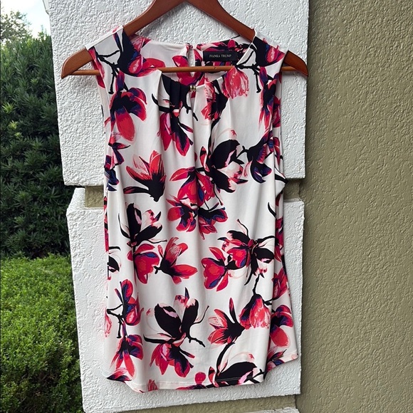 Ivanka Trump Pink and Black Sleeveless Blouse - Picture 1 of 7